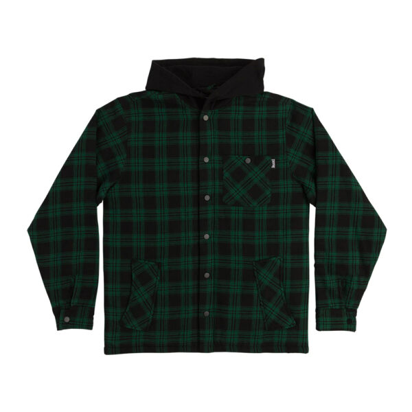 Creature Bonehead Flame Hood Flannel Jacket - Imagen 2