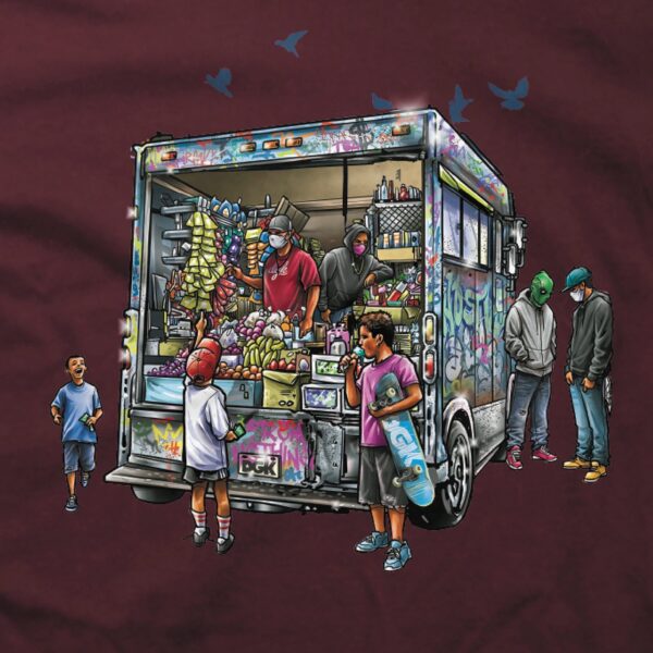 DGK Delivery Burgundy Tee - Imagen 2
