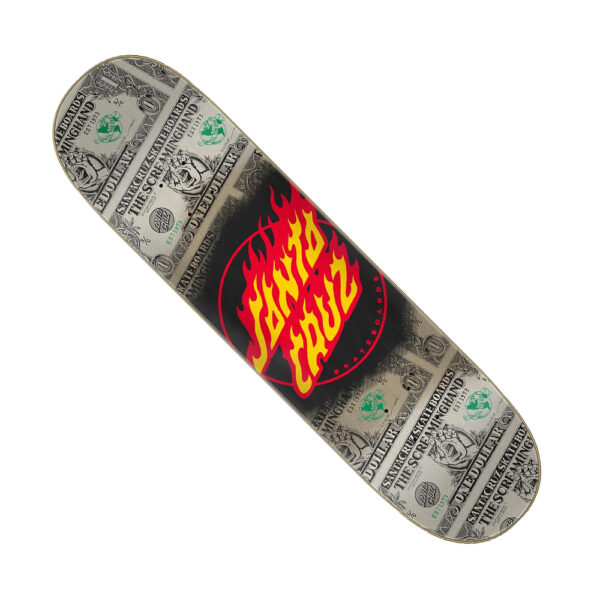 Santa Cruz Dollar Flame Dot Deck 8.0