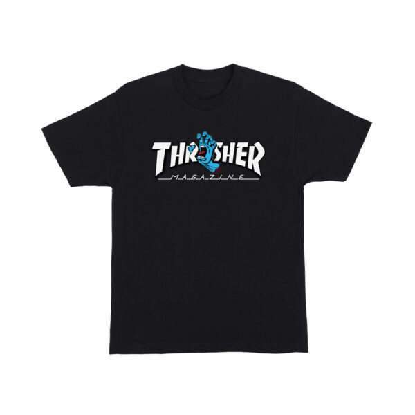 Santa Cruz x Thrasher Screaming Logo Black Tee