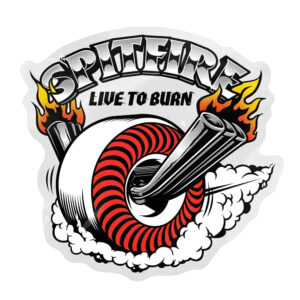 Spitfire Burnout Sticker 12cms